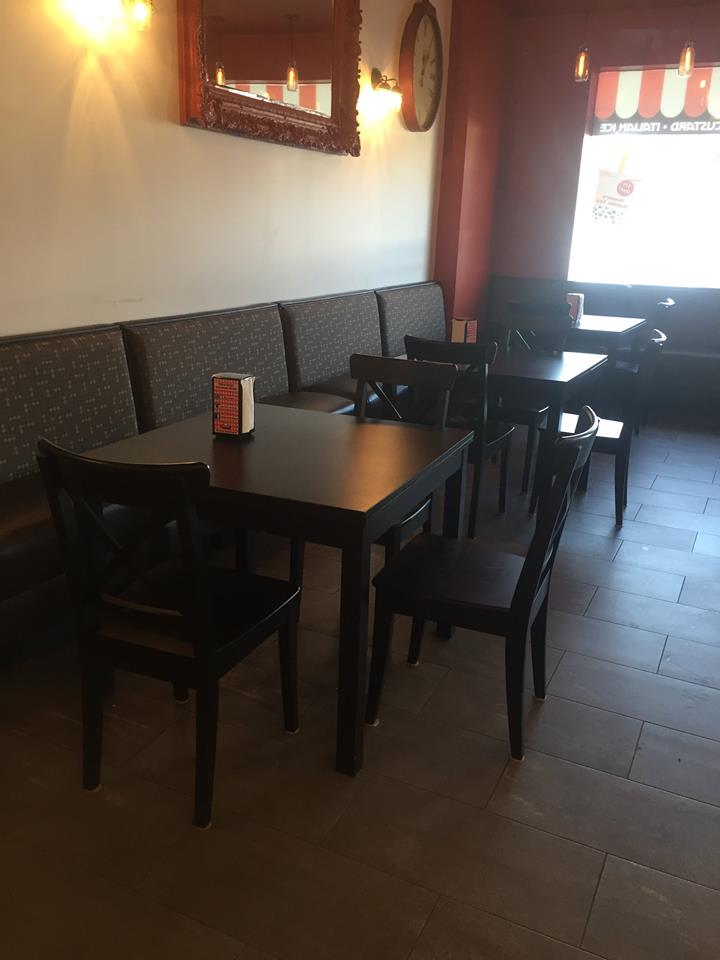 Plain Back Restaurant Booth With Wood Legs